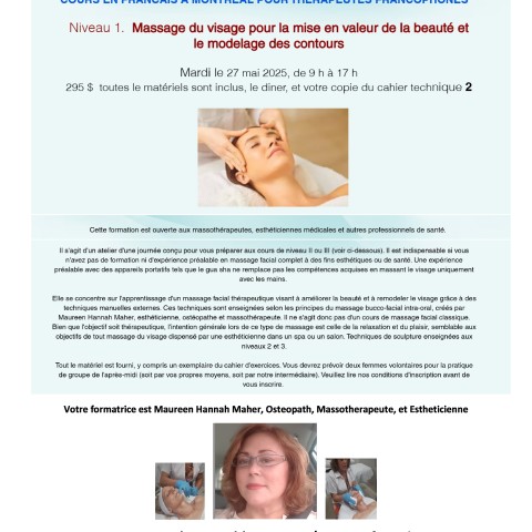 Massage du visage pour la mise en valeur de la beauté et le modelage des contours